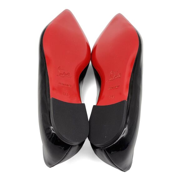 Christian Louboutin Ballalla Patent Leather Ballet Flats Shoes in Black $745 - Picture 6 of 11